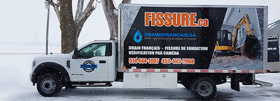Fissure.ca Réparation de fissures de fondation, installation de drain français Montérégie Rive-Sud
